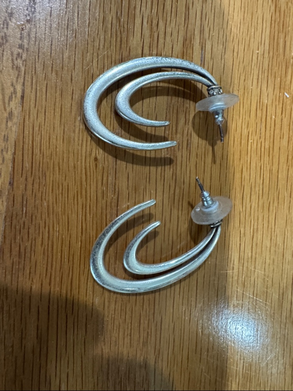 Brighton Twisted Hoop Silver-Tone Statement Earrings